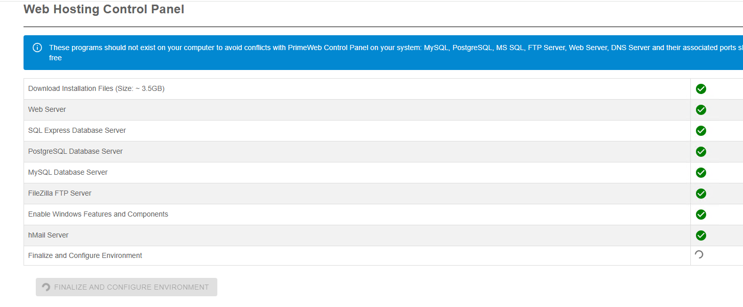 PrimeWeb Control Panel gallery image