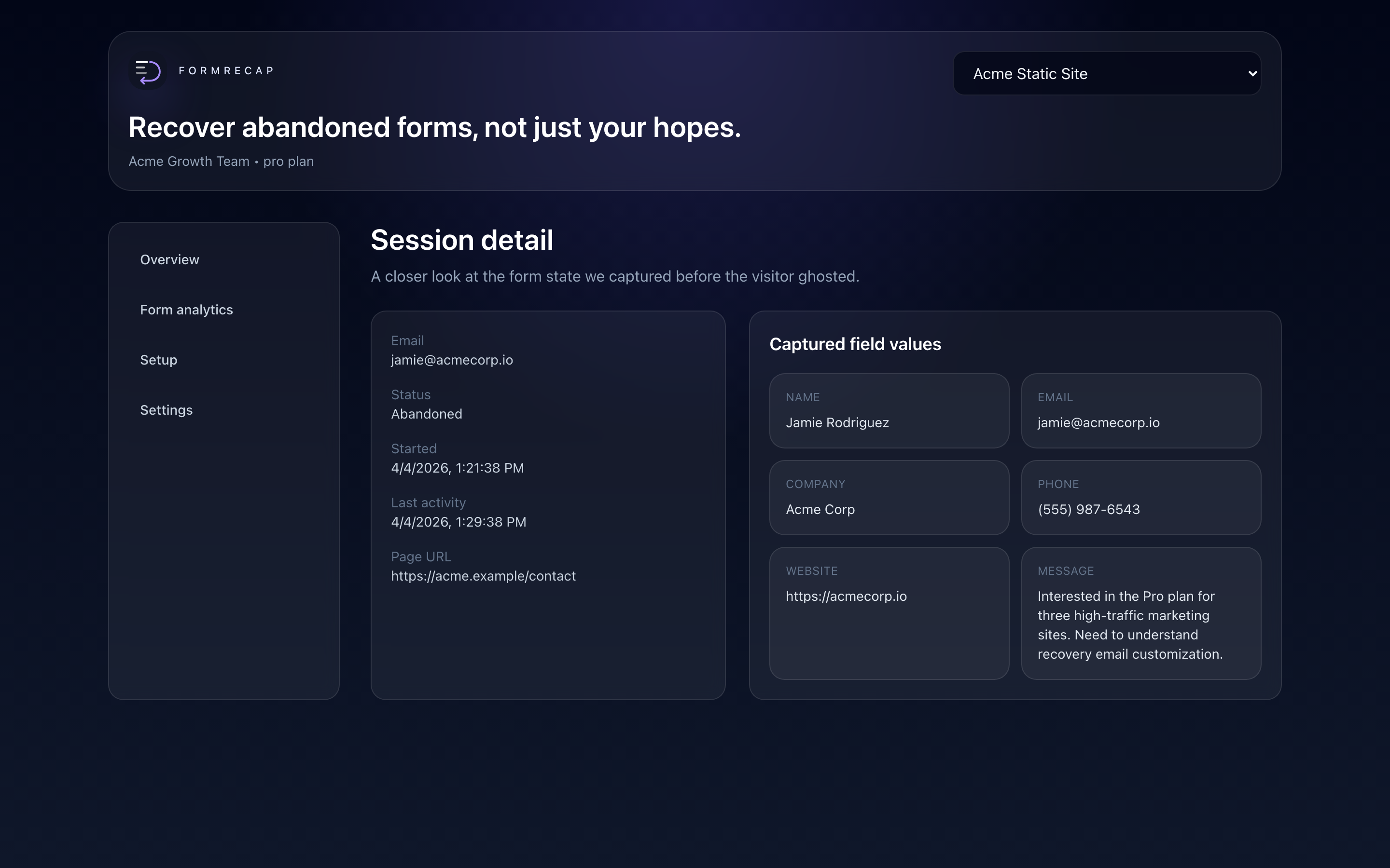 FormRecap gallery image