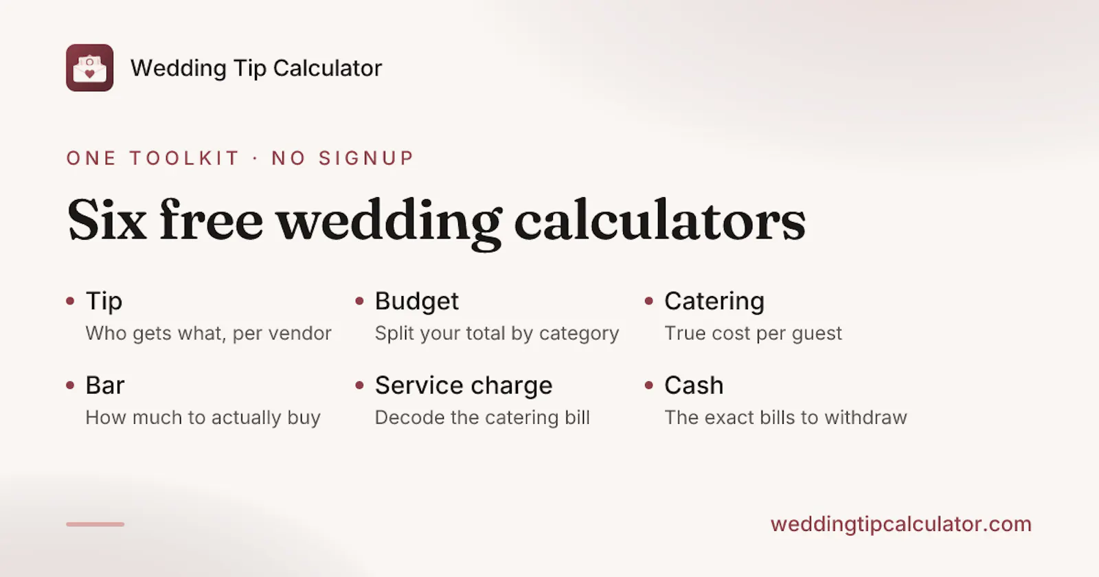 Wedding Tip Calculator screenshot 3