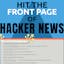Hit the Front Page of Hacker News