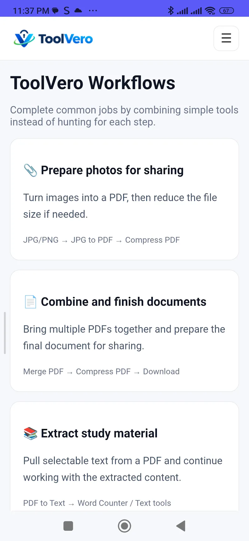 ToolVero screenshot 2