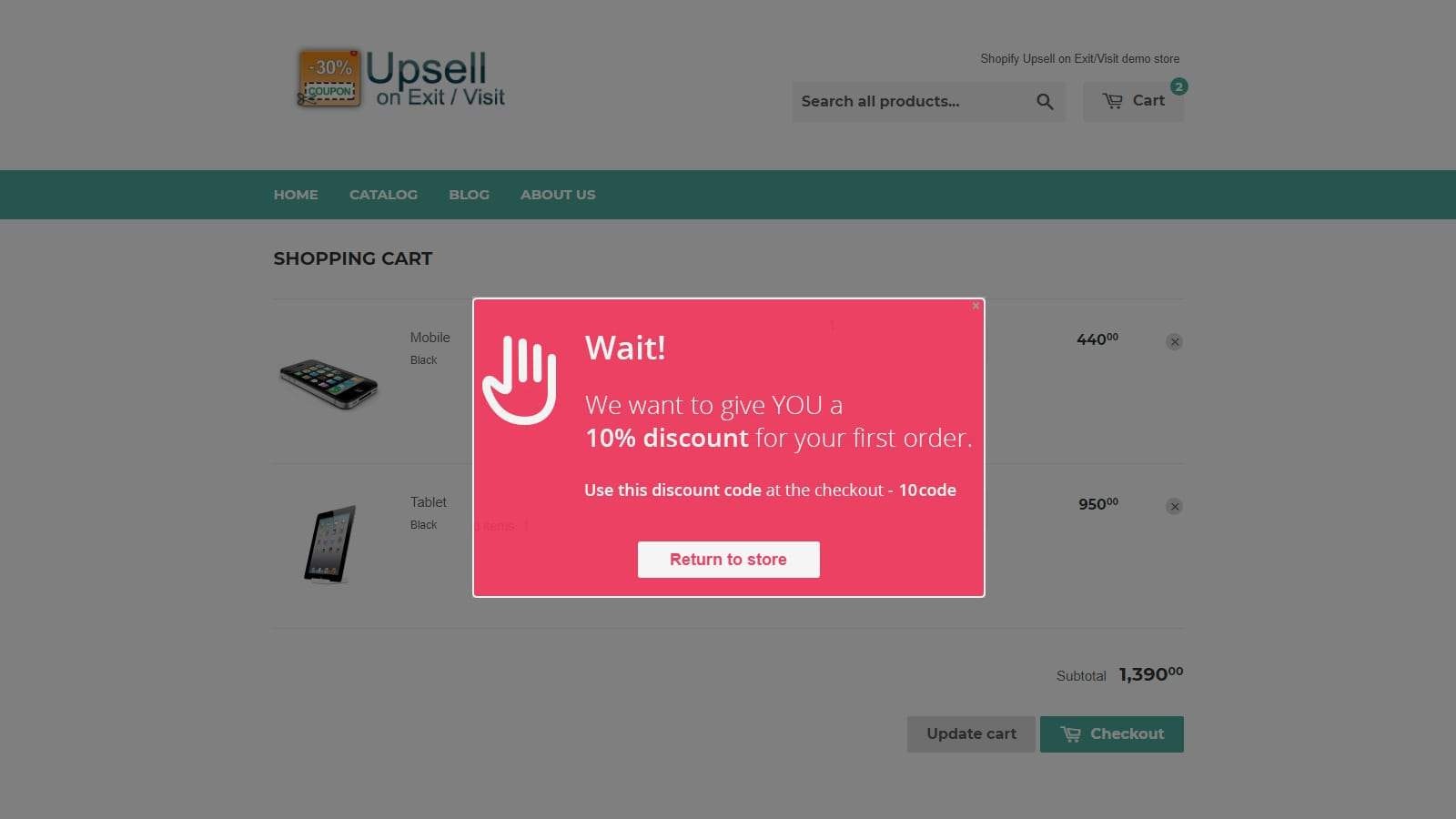 Popup Upsell on Exit & Visit gallery image