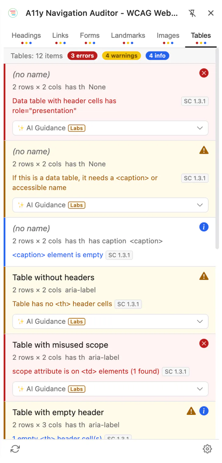 A11y Navigation Auditor 截图 8