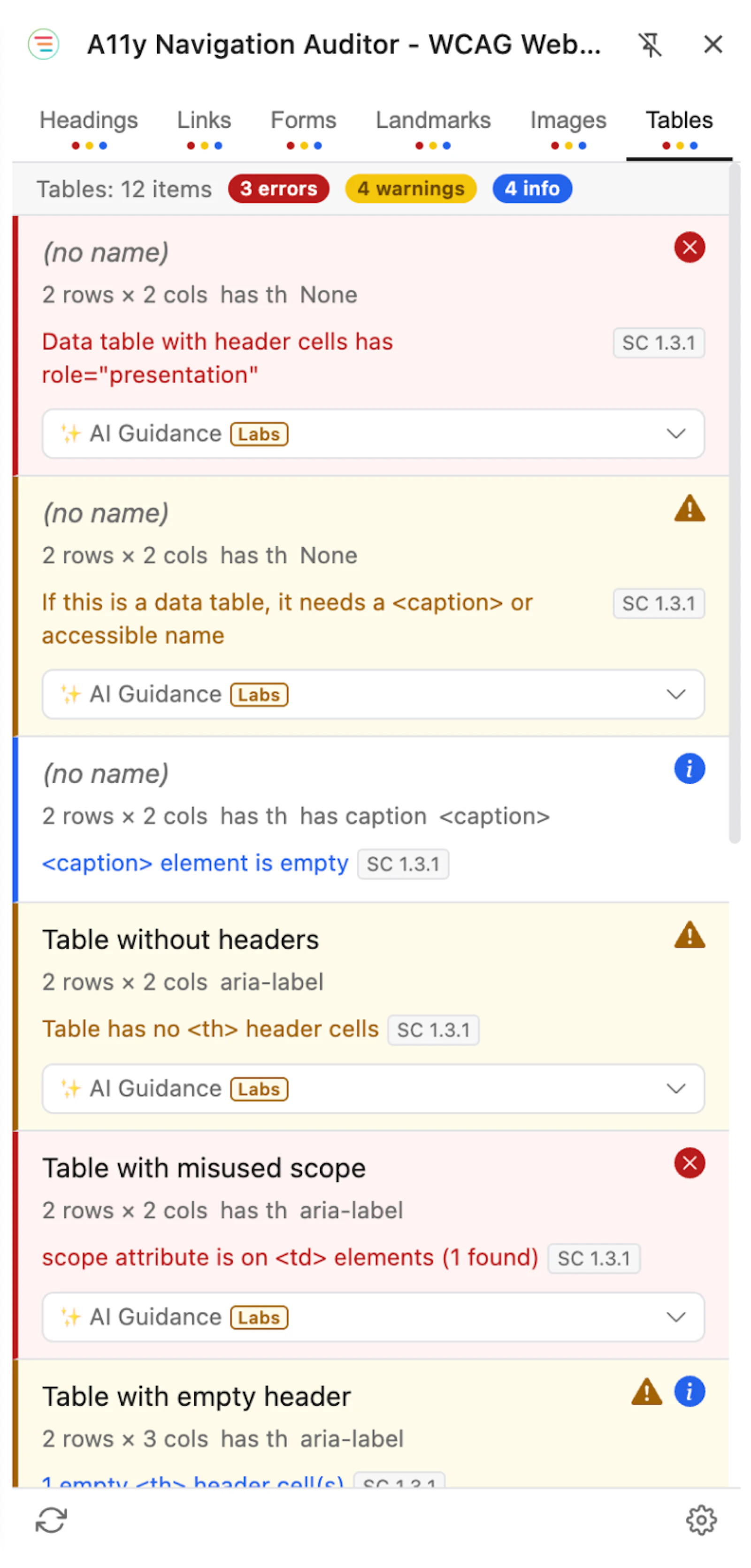 A11y Navigation Auditor screenshot 8