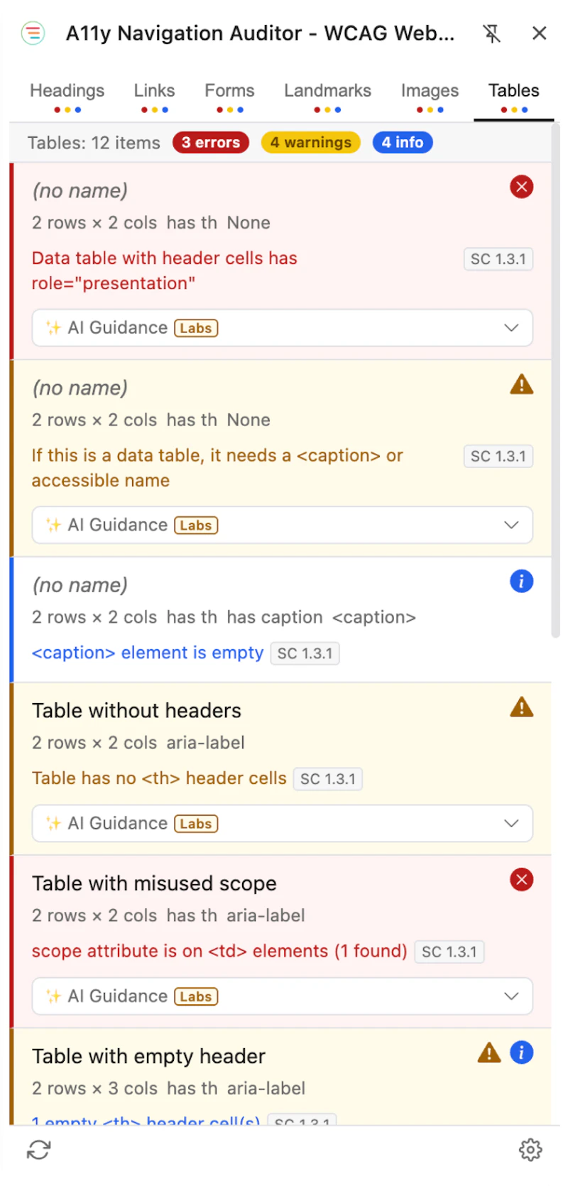 A11y Navigation Auditor screenshot 8