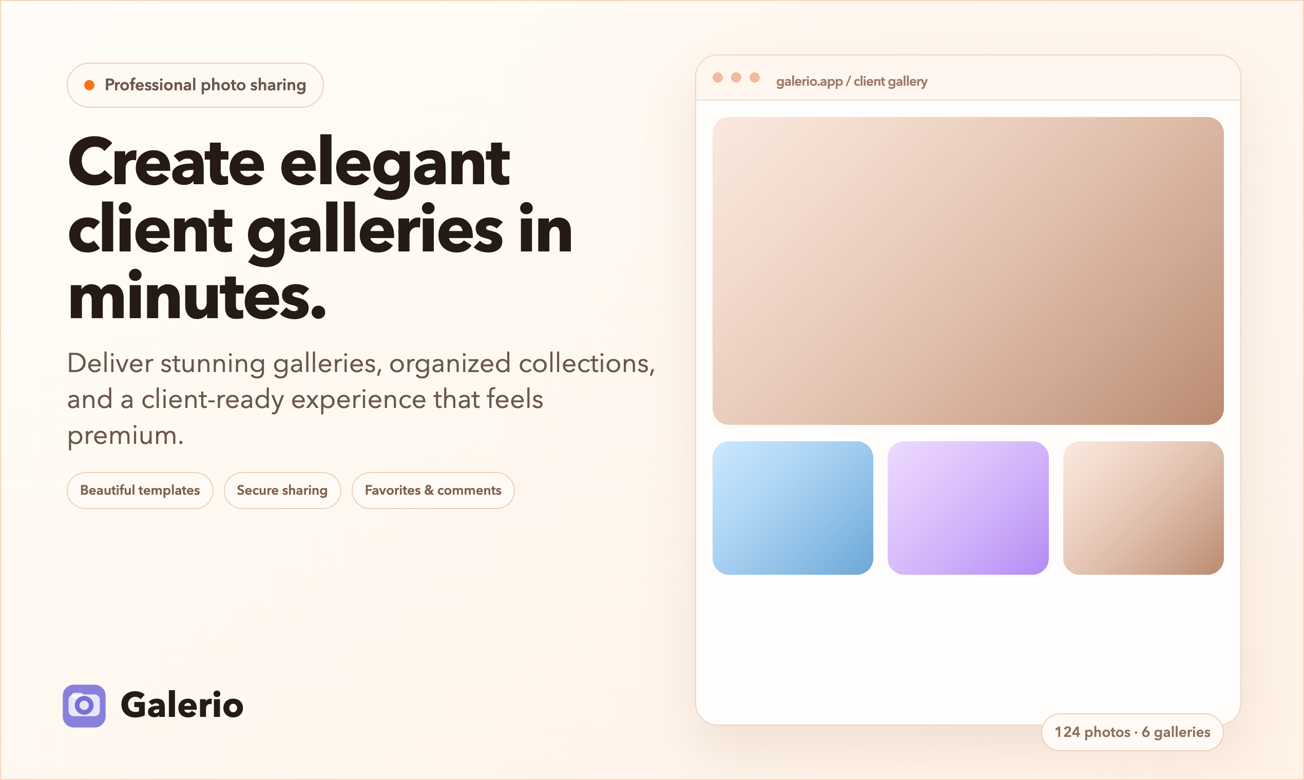 Galerio - Main product screenshot demonstrating key features and user interface