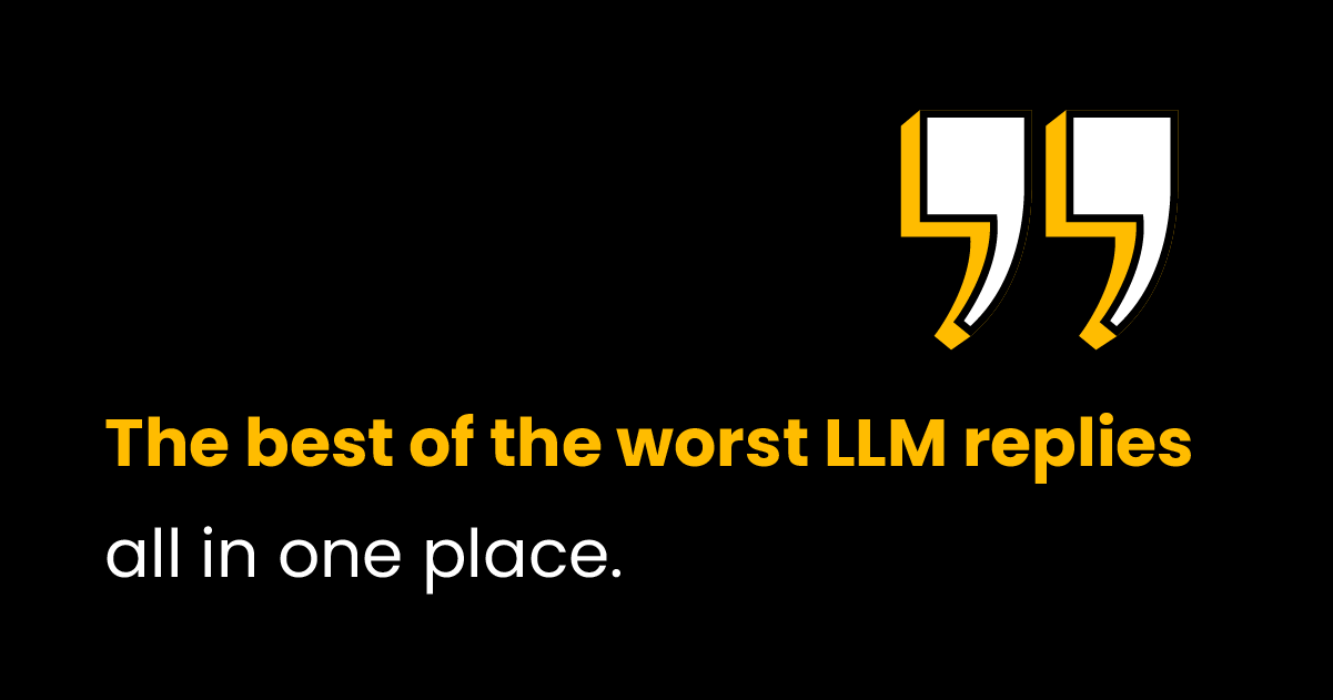 Média Citations LLM - Le meilleur des pires réponses LLM, tous au même endroit. 1
