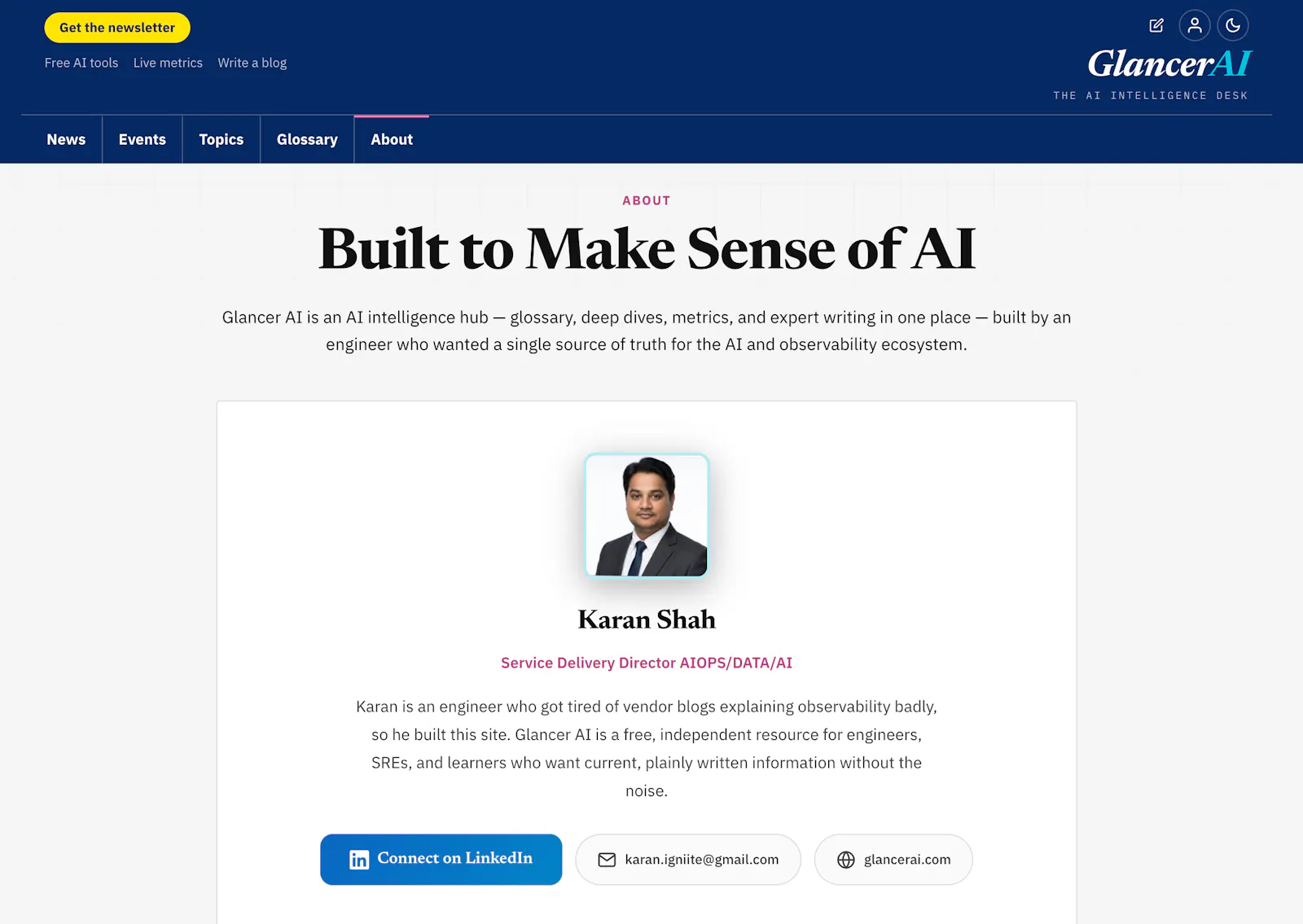 GlancerAI.com screenshot 2