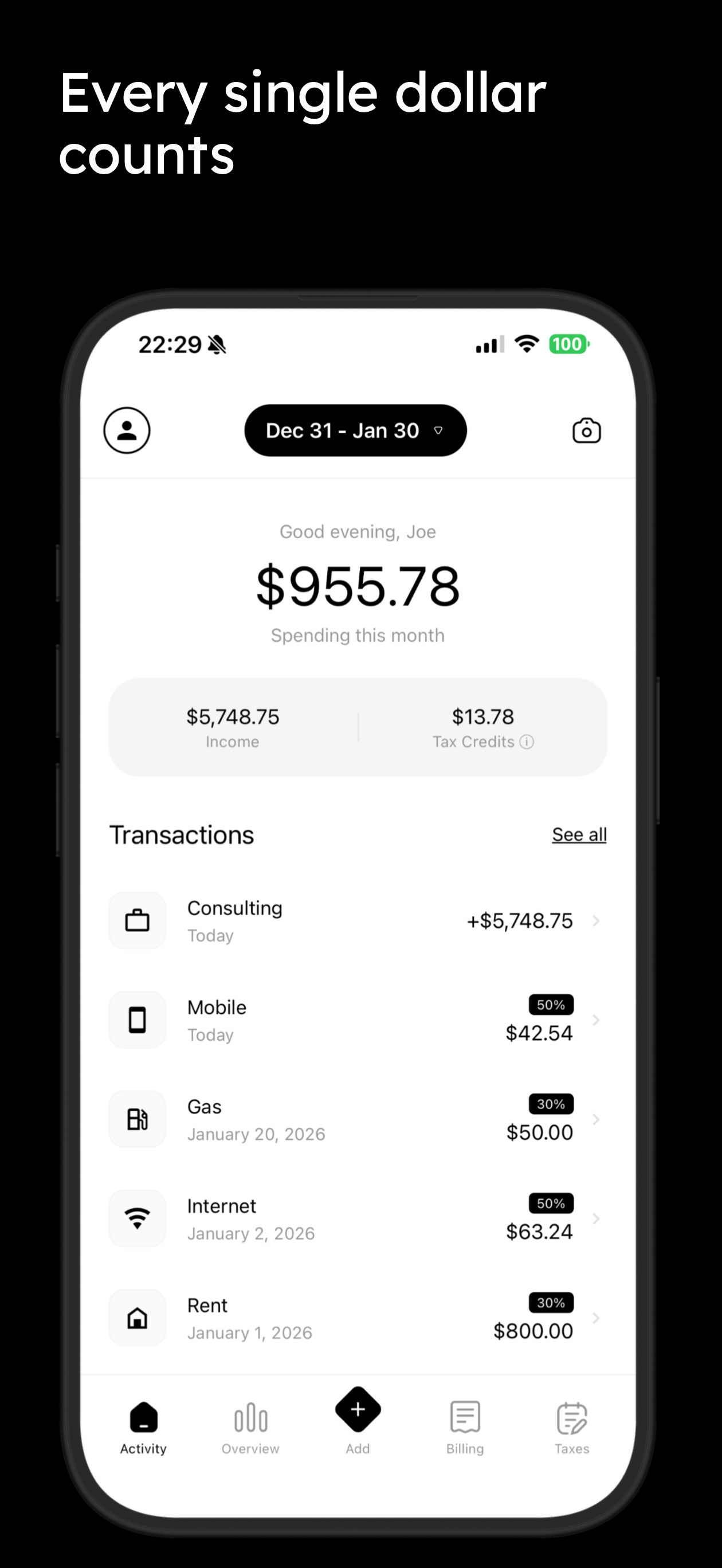 Nibi: Self-Employed - Screenshot 2 showing product features and functionality