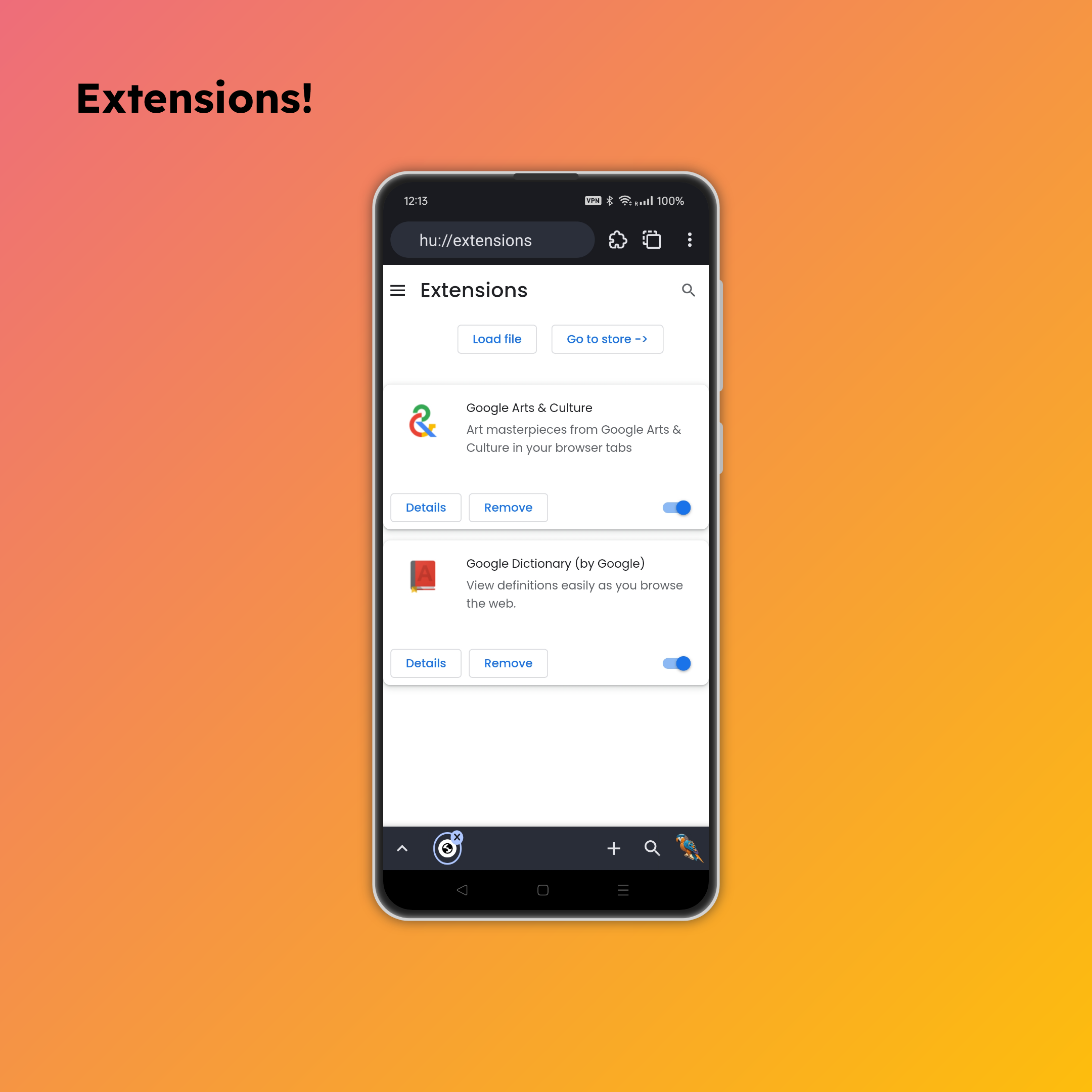 Hubrowser - AdBlock, Extensions 등이있는 0 트래킹 모바일 브라우저 미디어 4