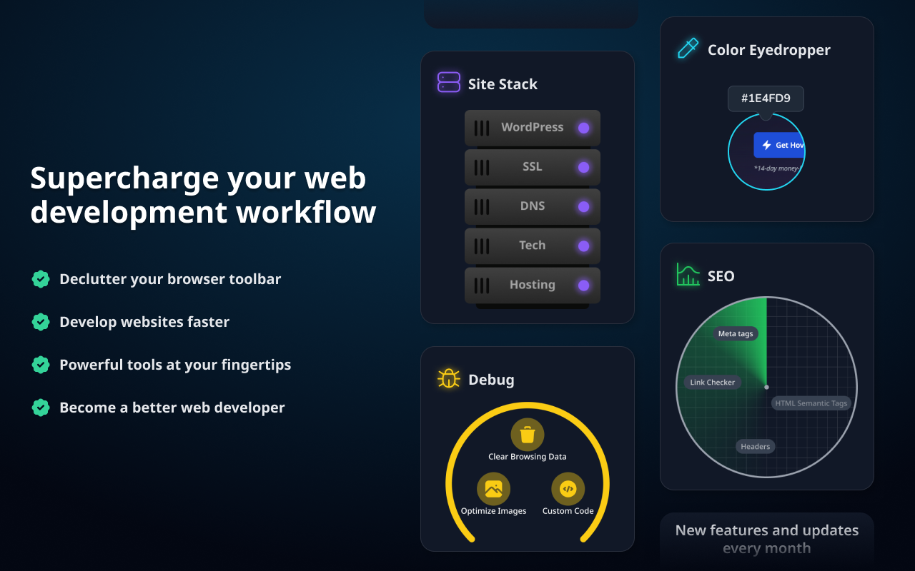 Média Hoverify 4.0 - Extension de navigateur tout-en-un pour les développeurs / concepteurs Web 6
