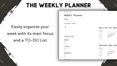 The Weekly Planner | Notion Template gallery image