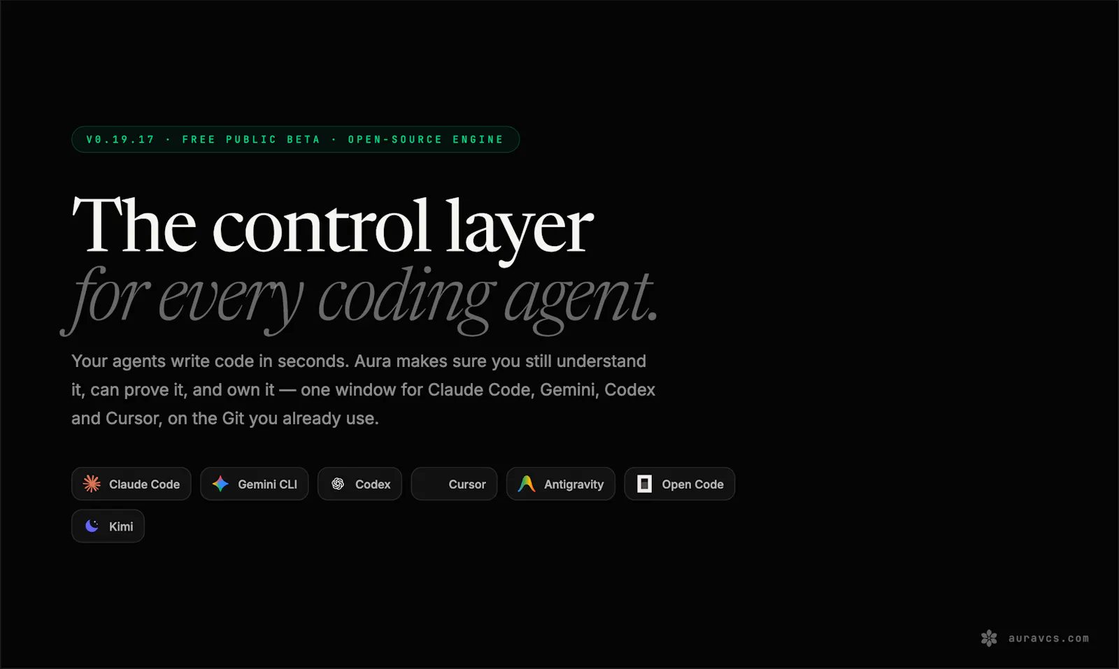 Aura: Agents + Git + Intent Open Source screenshot 1