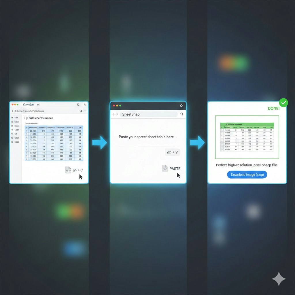 SheetSnap - Main product screenshot demonstrating key features and user interface