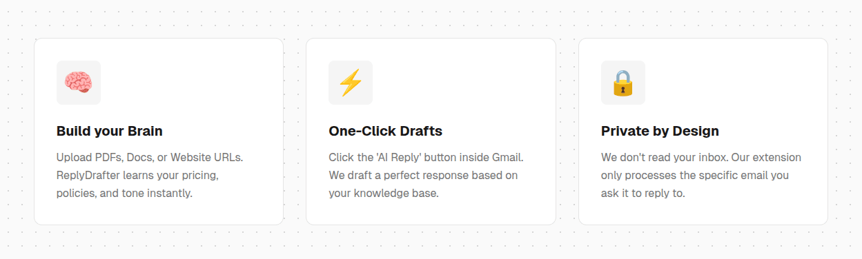 ReplyDrafter - Screenshot 2 showing product features and functionality