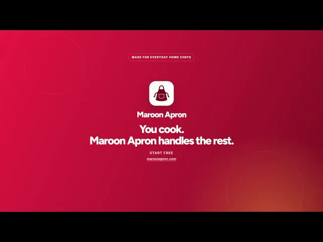 Maroon Apron - For Home Chefs gallery image