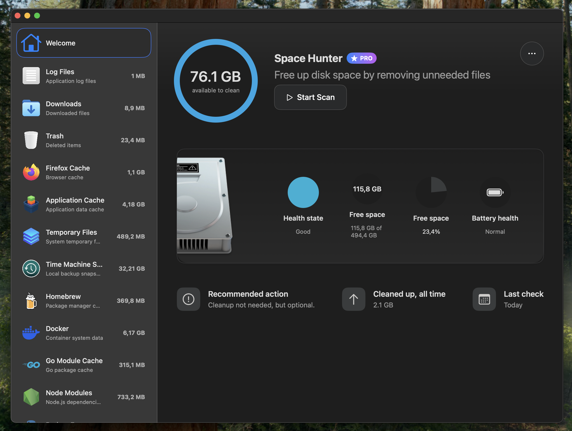 Space Hunter - Main product screenshot demonstrating key features and user interface