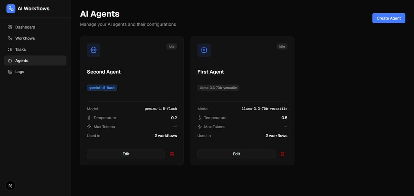 AI Agent Automation Platform - Screenshot 4 showing product features and functionality