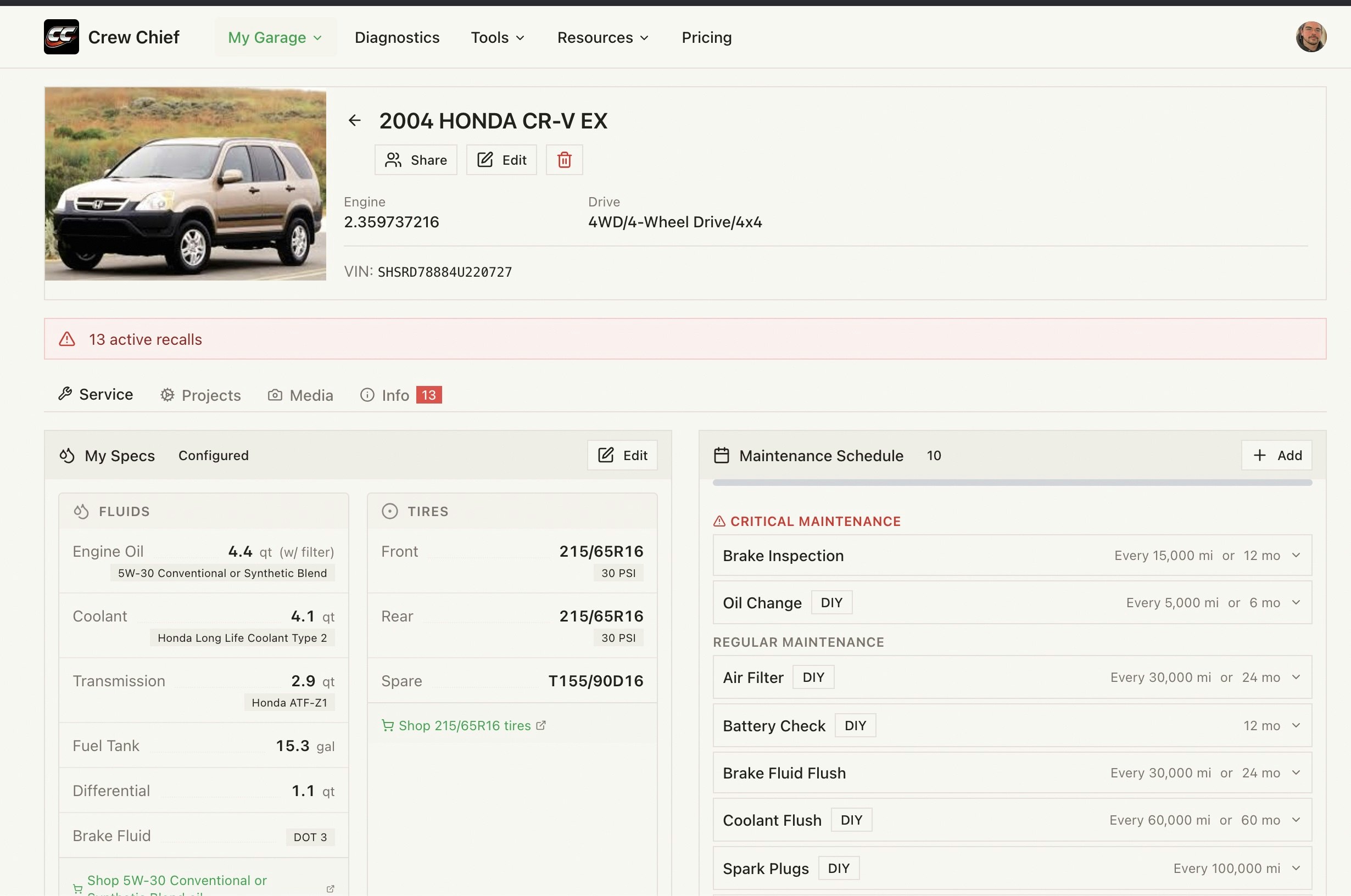 Crew Chief - Screenshot 3 showing product features and functionality