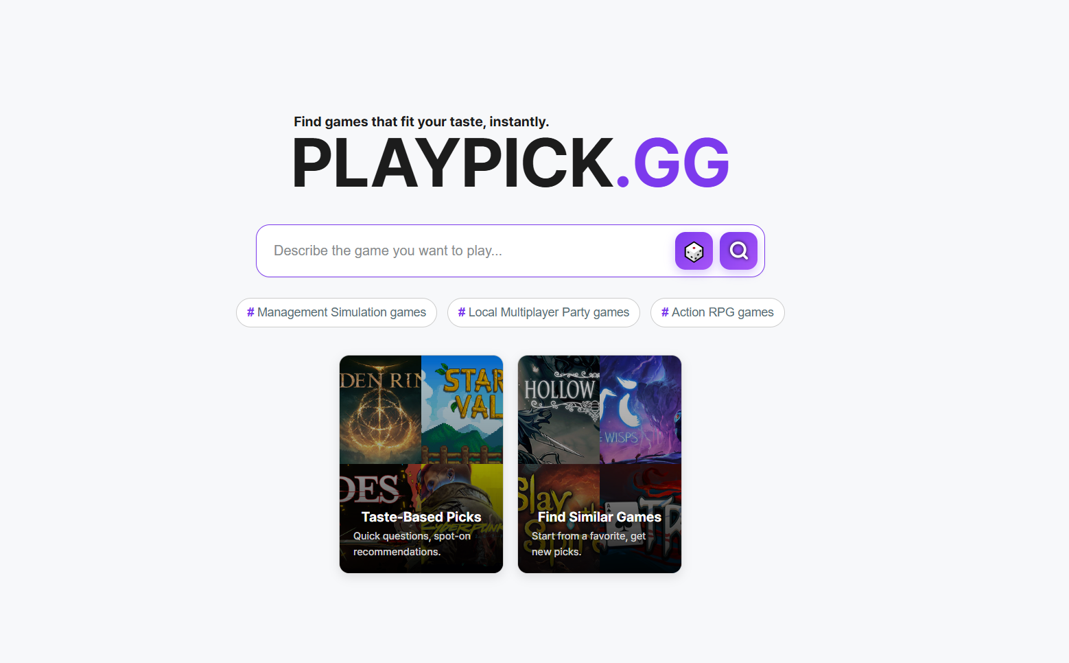 PLAYPICK.GG - Screenshot 2 showing product features and functionality