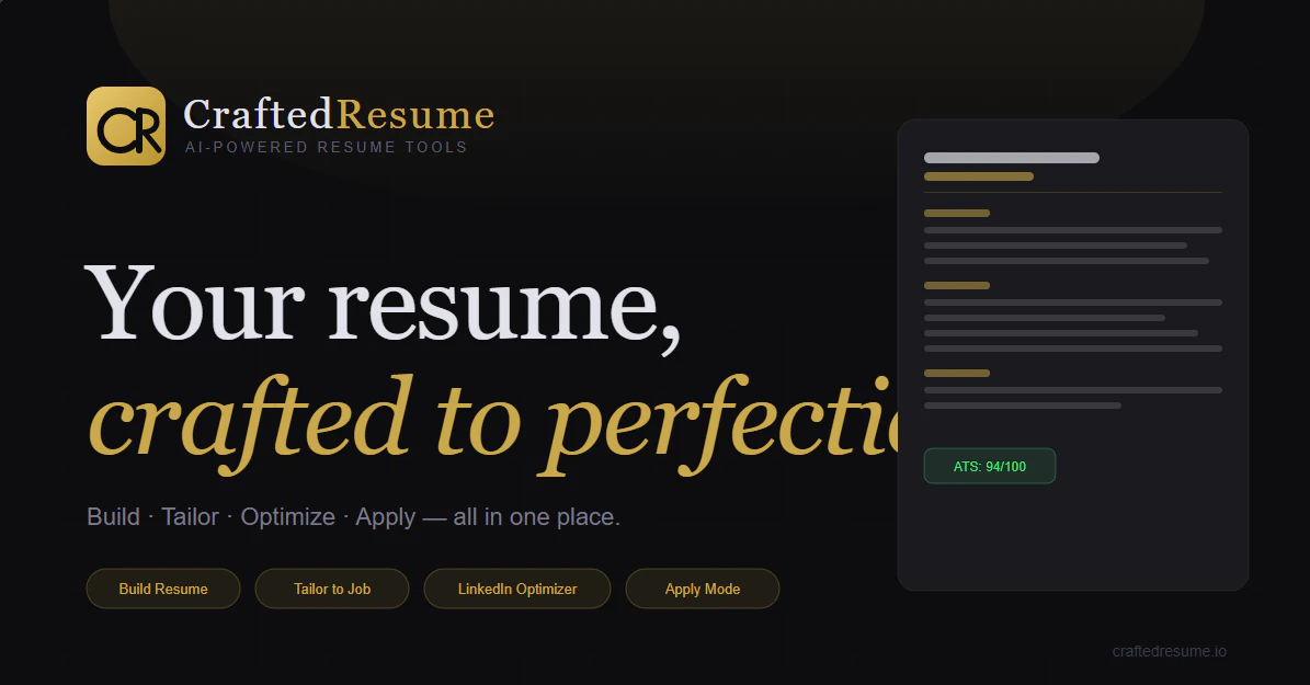 Crafted Resume 대표 미리보기
