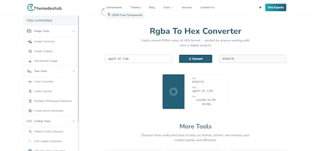 RGBA to HEX Converter ā Quick & Free gallery image