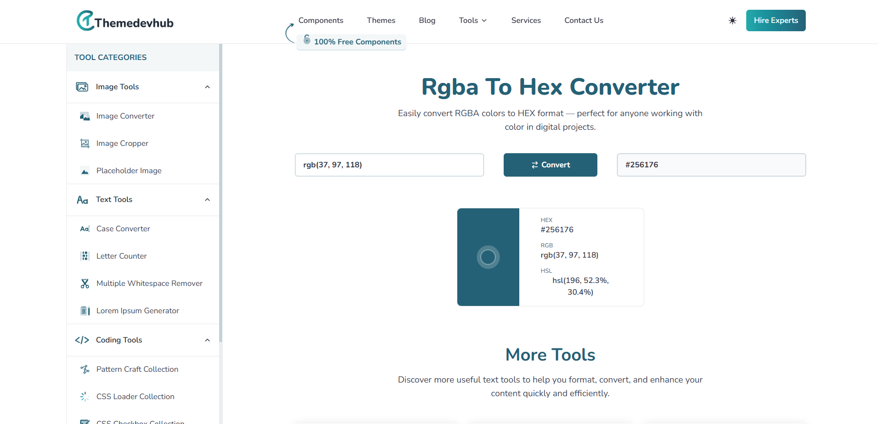 Convertitore da RGBA a esadecimale - rapido e gratuito - Convertitore a colori online gratuito con trasparenza |THEEDEVHUB media 1