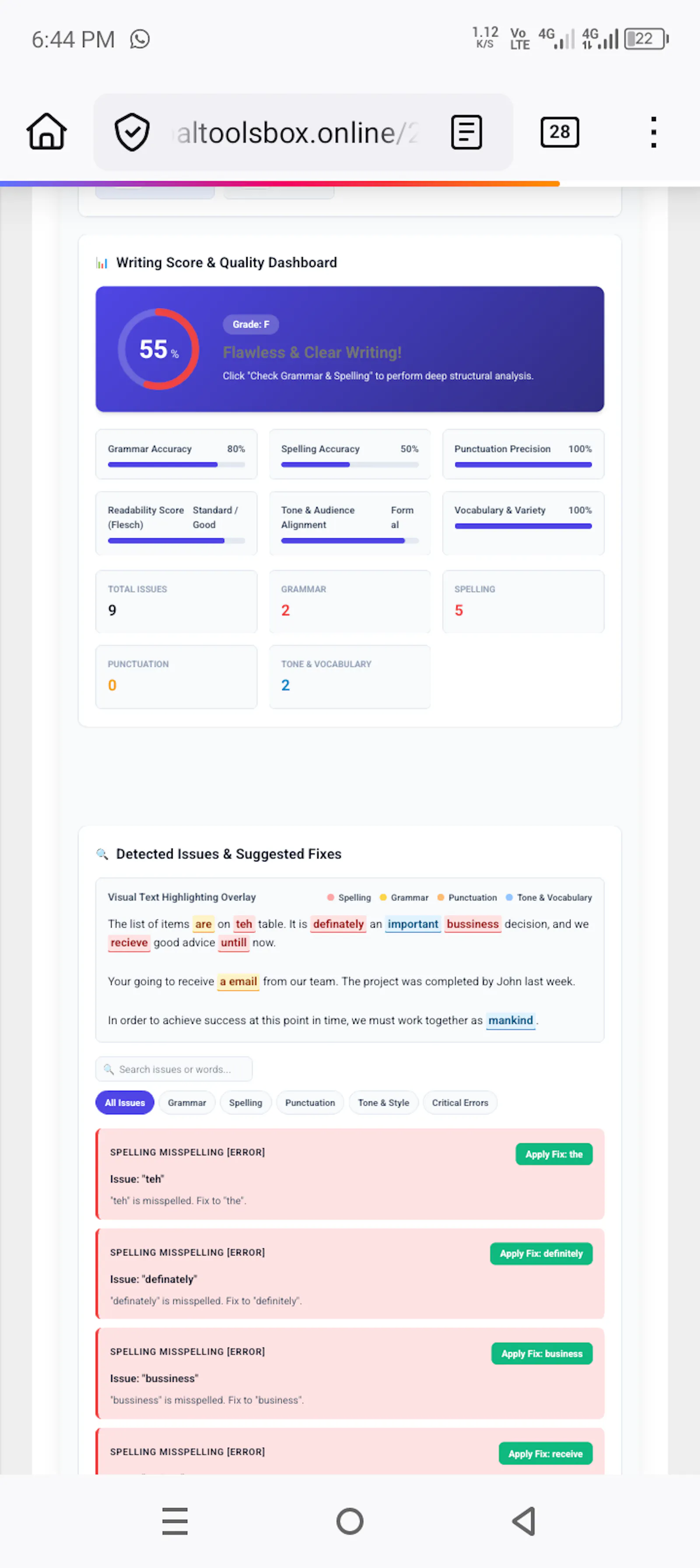Free AI Grammar Checker screenshot 1