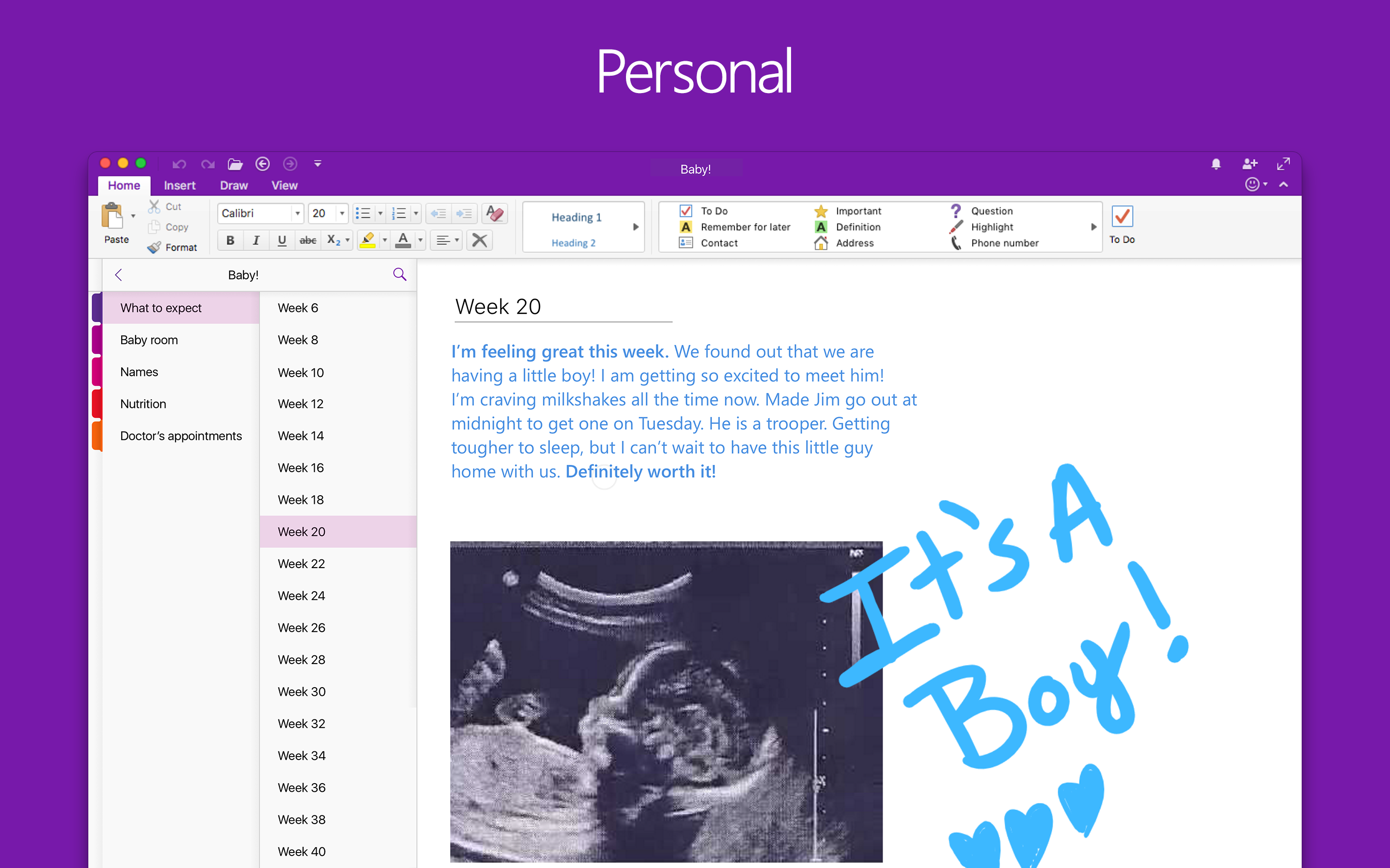 OneNote - Redesigned gallery image