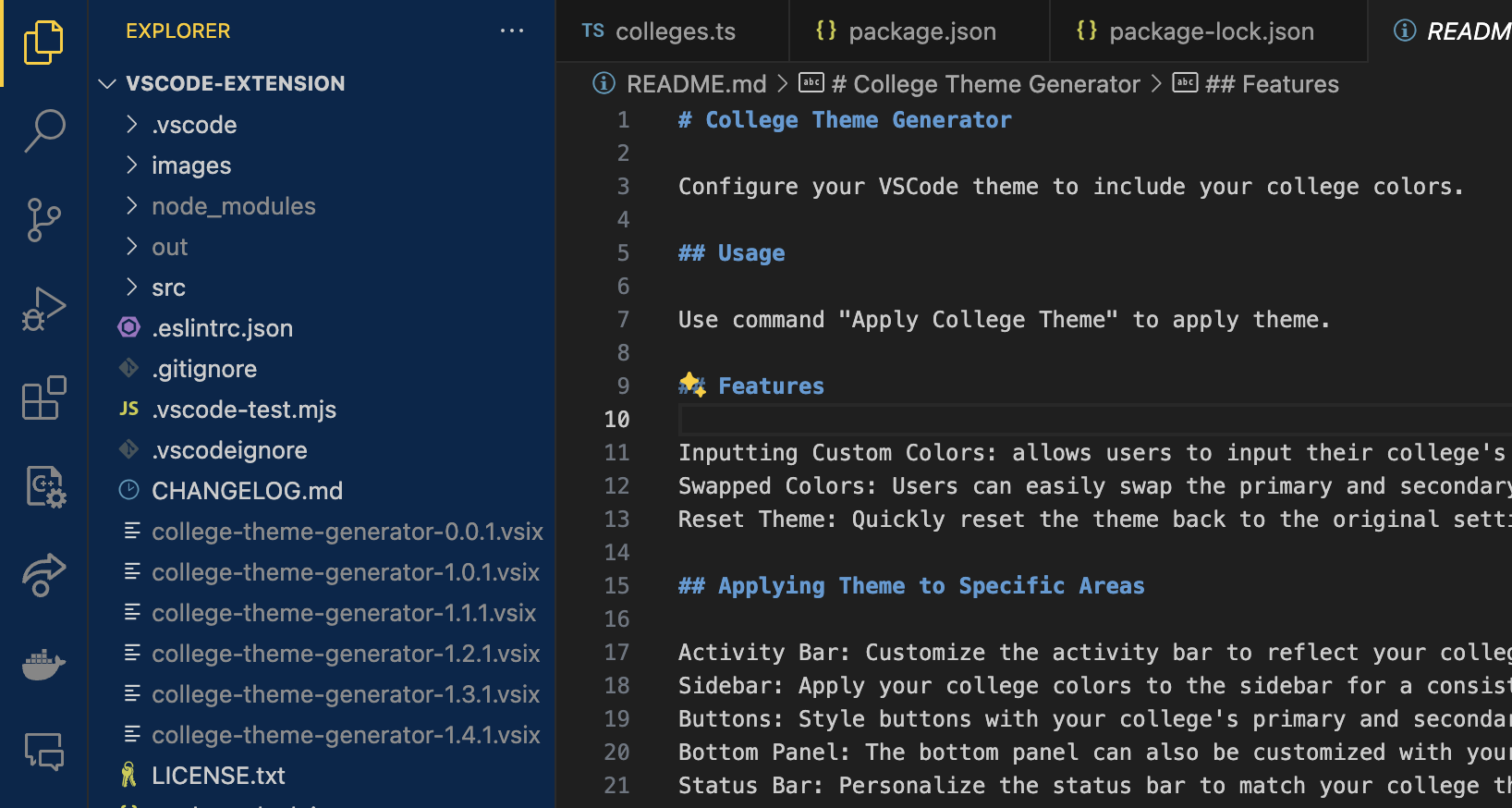 Média Générateur de thème universitaire - Générez des thèmes VScode en fonction des couleurs du collège. 1
