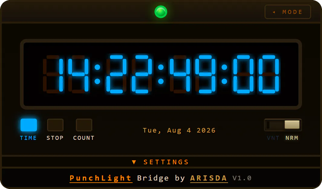 ARISDA Bridge — DaVinci Timecode screenshot