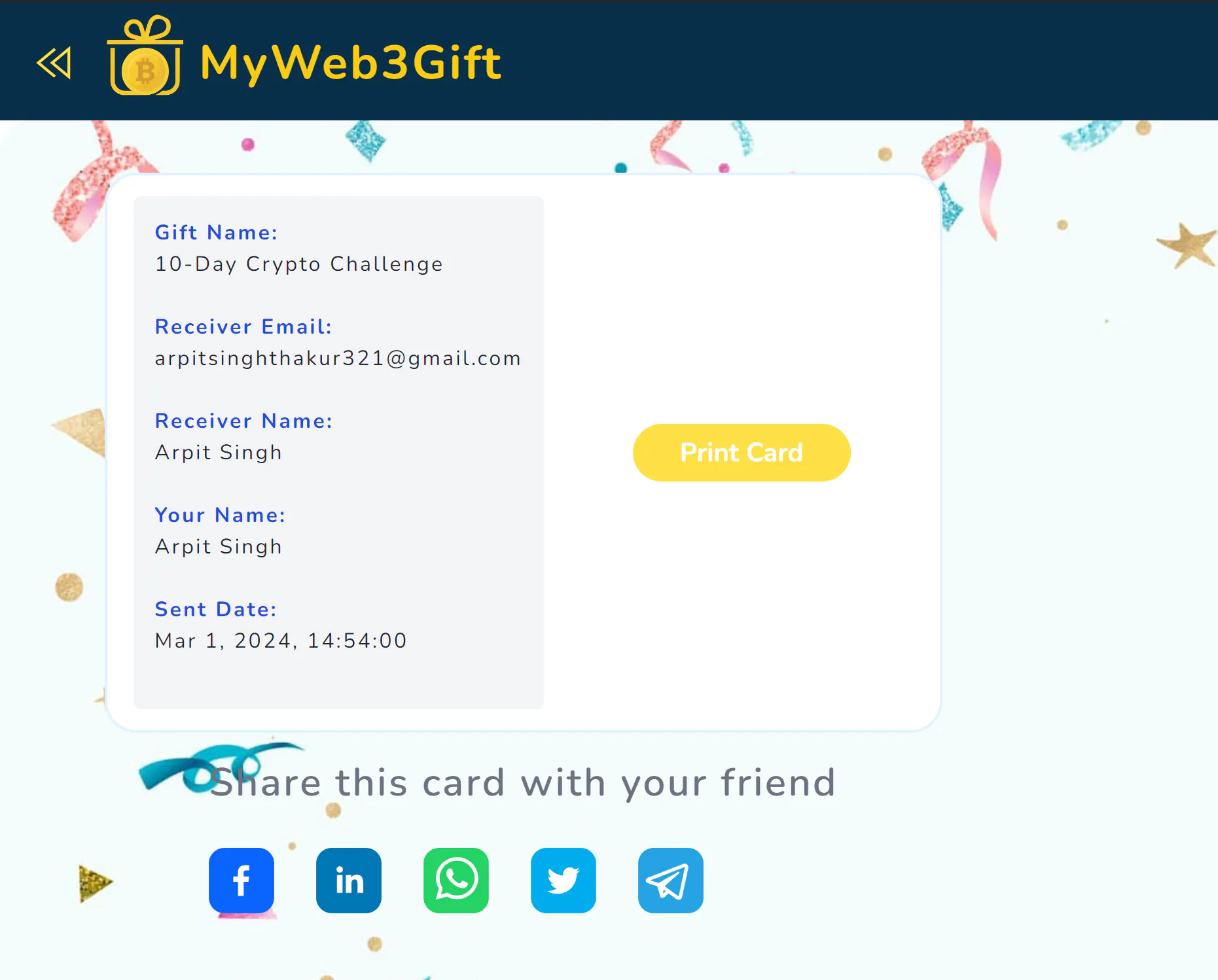 MyWeb3Gift gallery image
