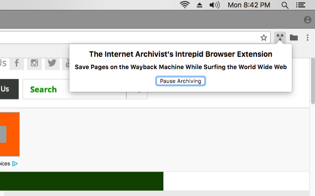 The Internet Archivist's Intrepid Browser Extension gallery image