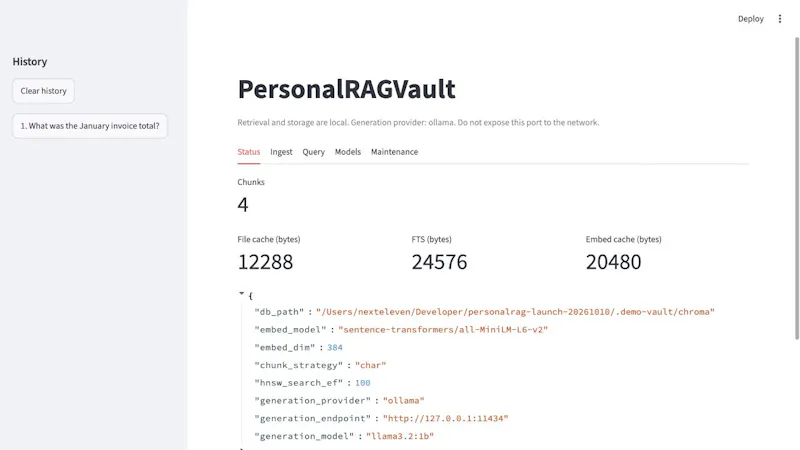 PersonalRAGVault screenshot 4