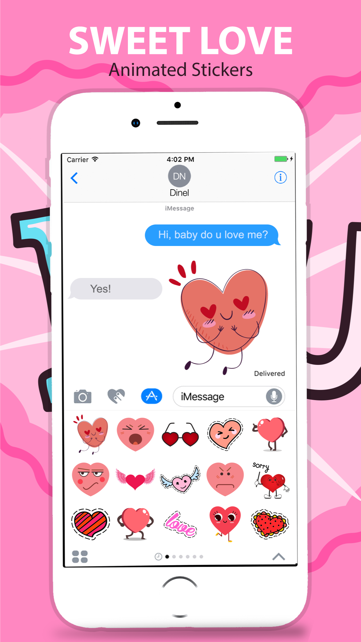 Animated Love & Romantic Stickers for iMessage gallery image