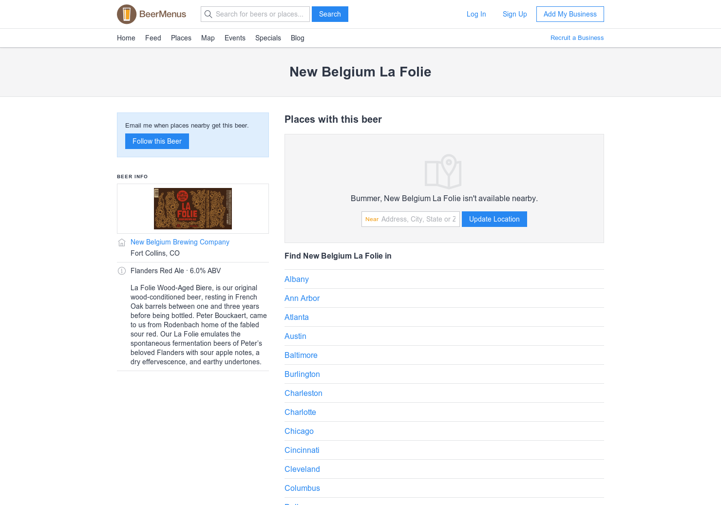 New Belgium La Folie 