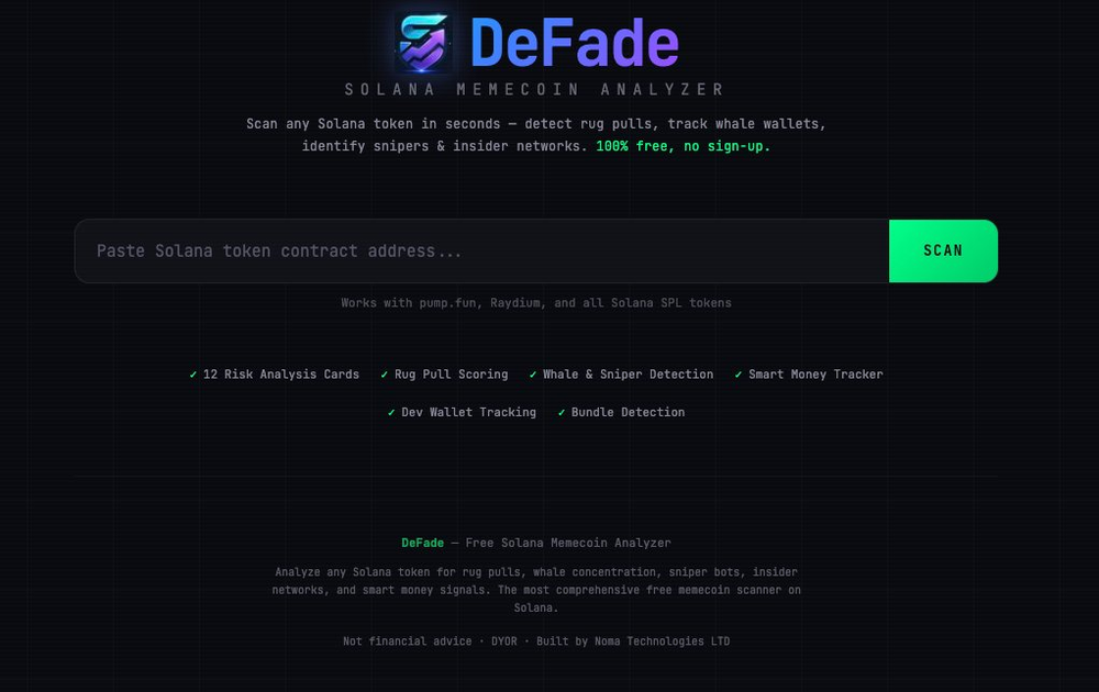 DeFade - Screenshot 2 showing product features and functionality