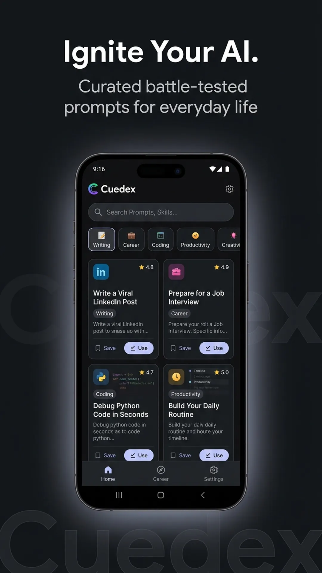 Cuedex: AI Prompt Library gallery image