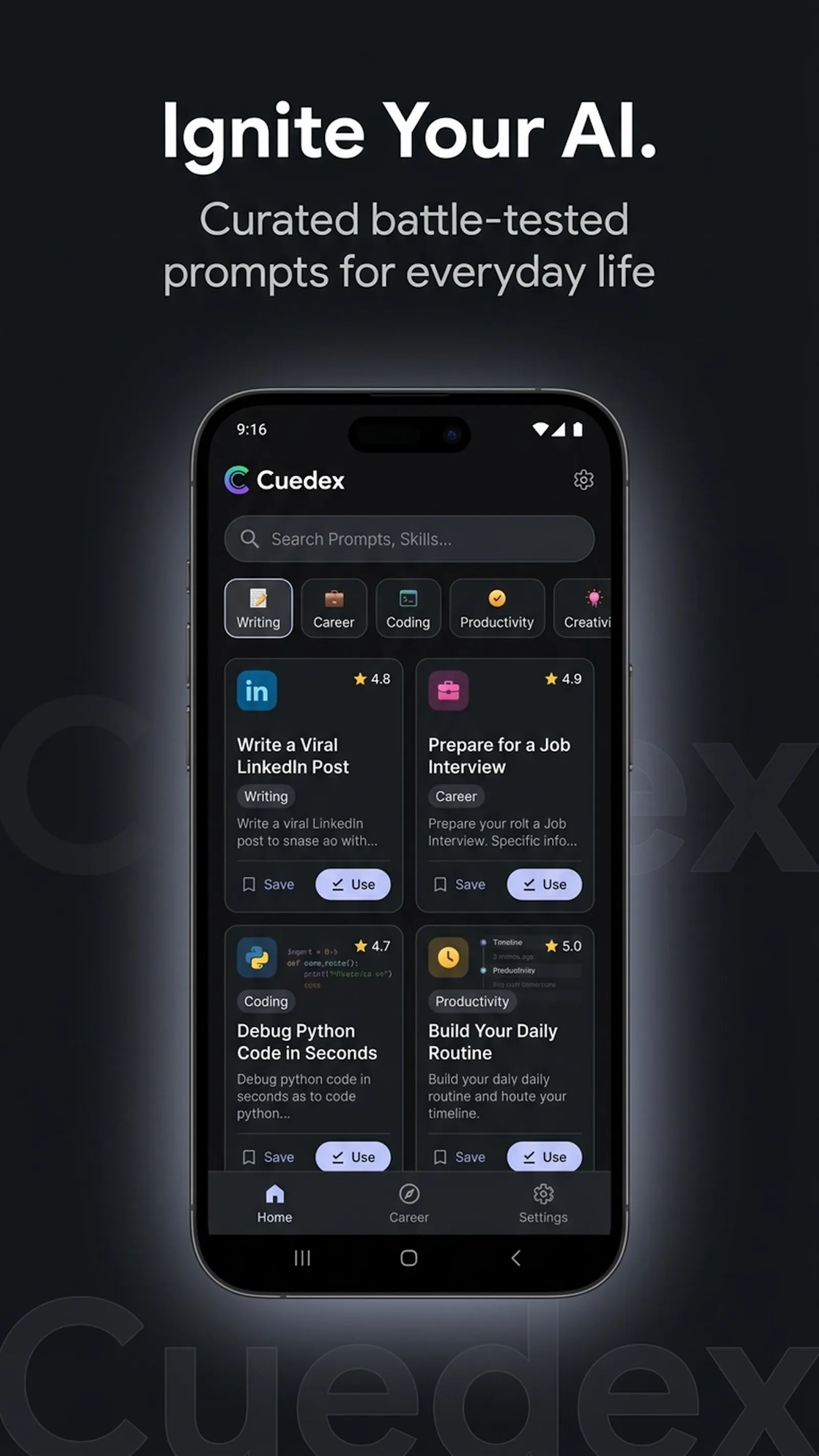 Cuedex: AI Prompt Library screenshot 2