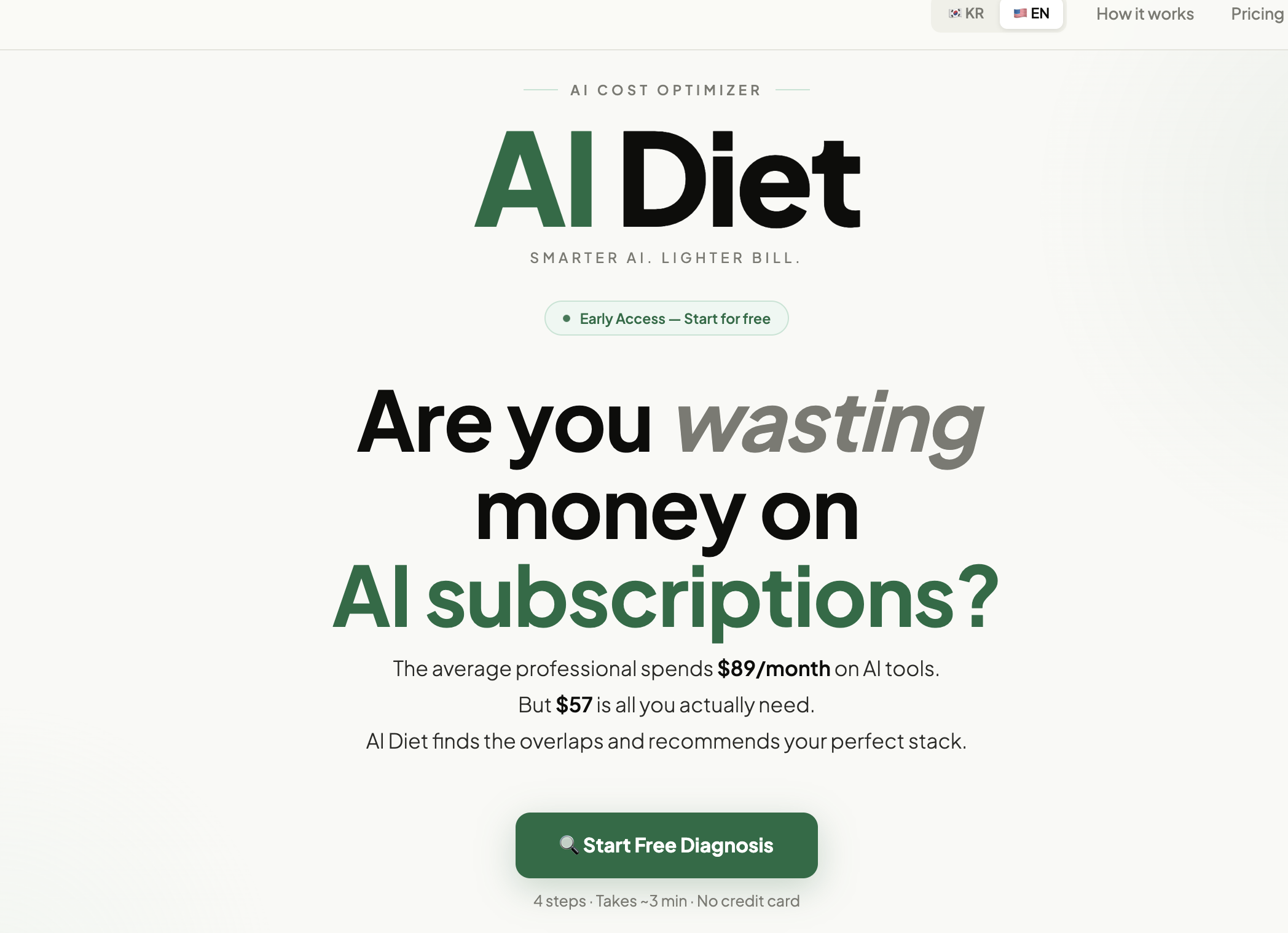 AI Diet - Product Hunt launch logo and brand identity