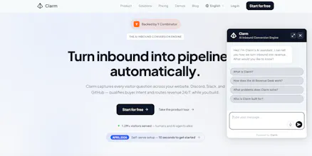 Clarm: AI Inbound Conversion Engine gallery image