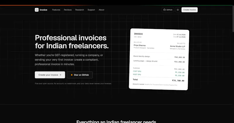 Invoice for Indian Freelancers screenshot 2