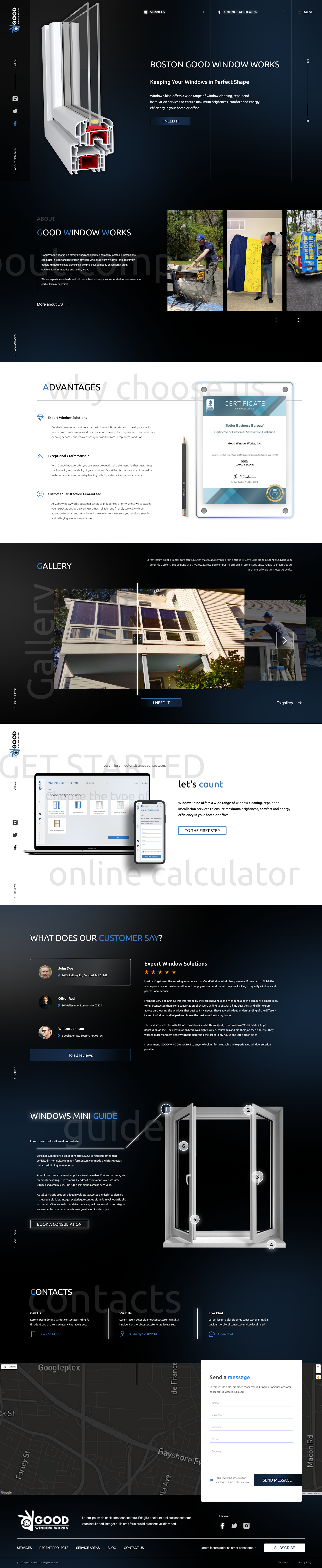 UX/UI design for windows repair company gallery image
