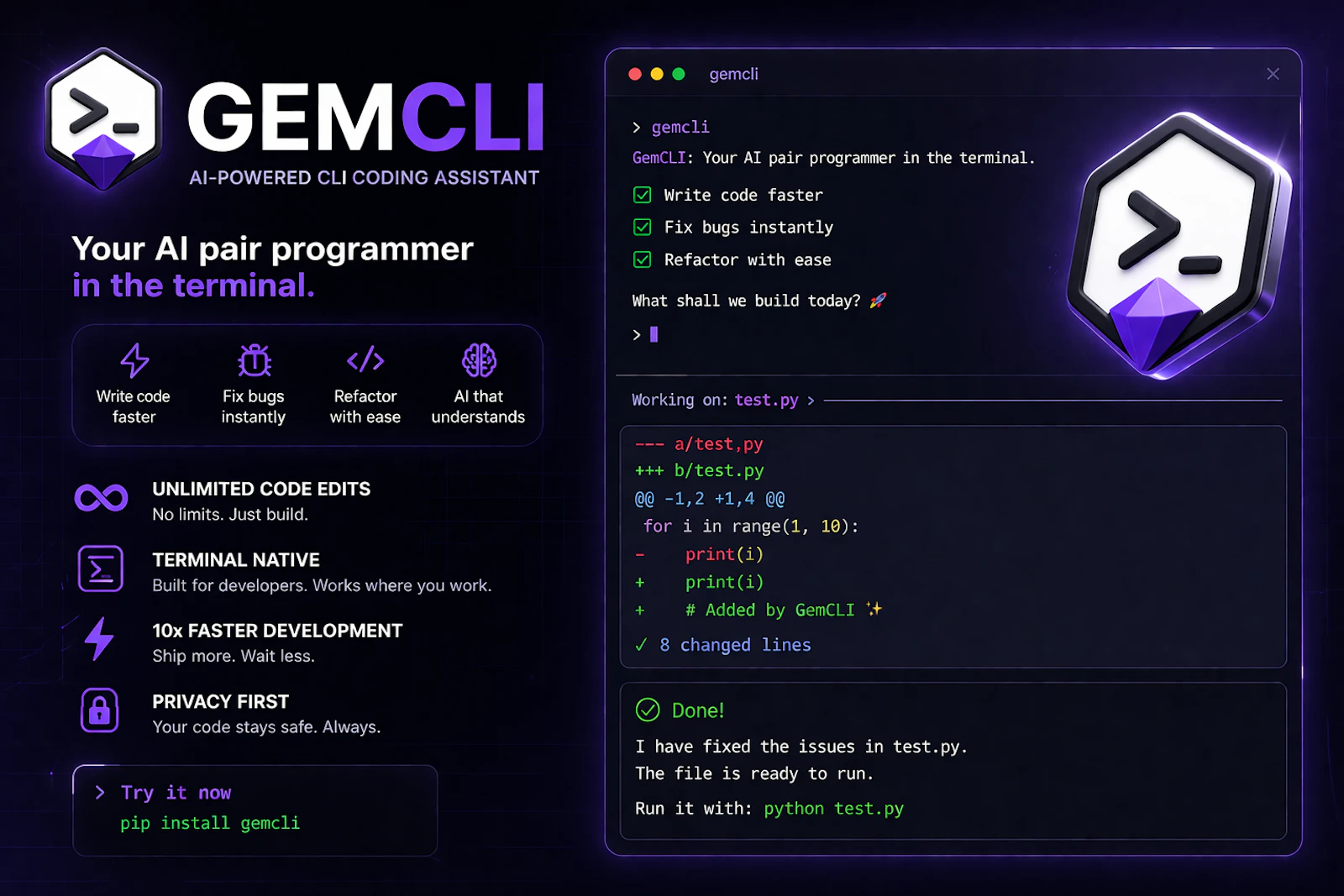 GemCLI screenshot 1
