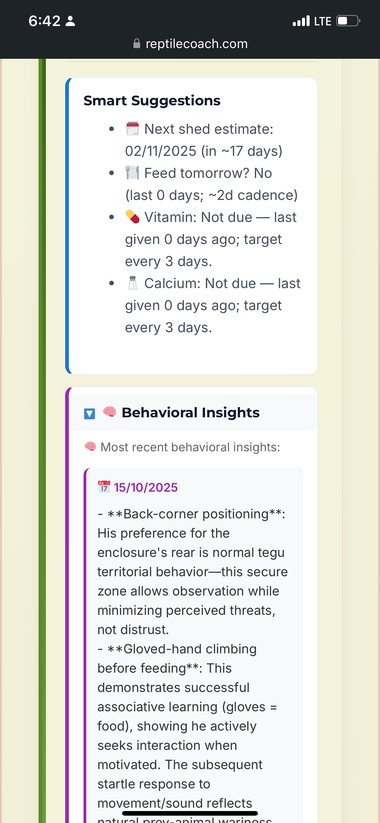 ReptileCoach - Main product screenshot demonstrating key features and user interface