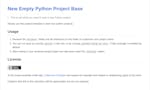 New Empty Python Project Base image