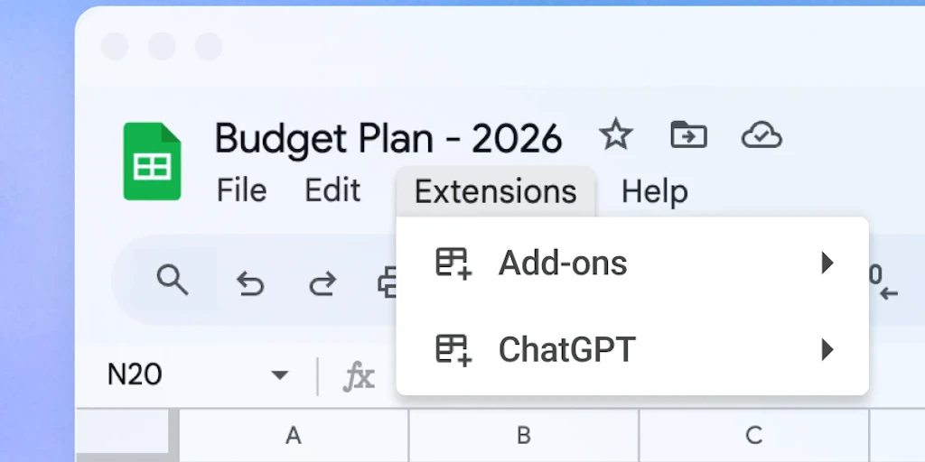 ChatGPT for Google Sheets