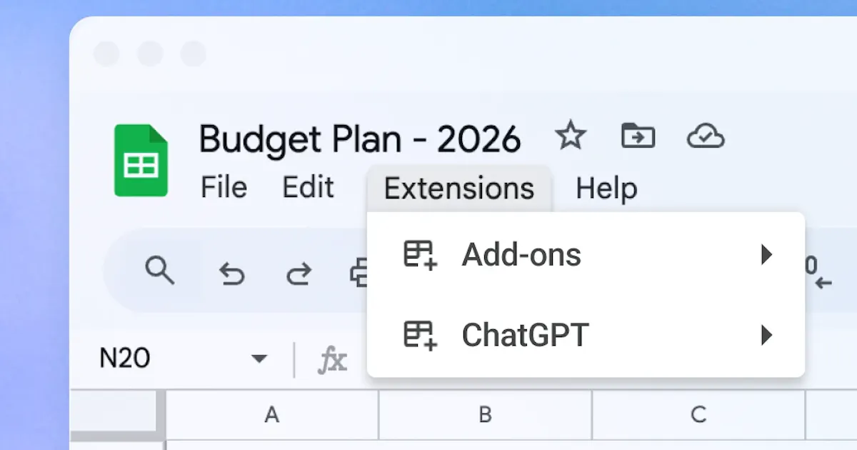 ChatGPT for Google Sheets