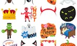 Halloween Party Stickers by EmojiOne image