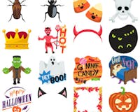 Halloween Party Stickers by EmojiOne media 1